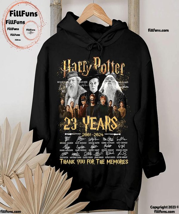 Harry Potter 23 Years 2001-2024 Thank You For The Memories T-Shirt