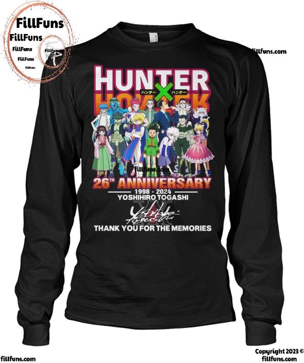 Hunter x Hunter 26th Anniversary 1998-2024 Yoshihiro Togashi Thank You For The Memories T-Shirt