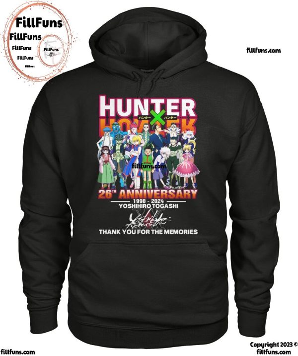 Hunter x Hunter 26th Anniversary 1998-2024 Yoshihiro Togashi Thank You For The Memories T-Shirt