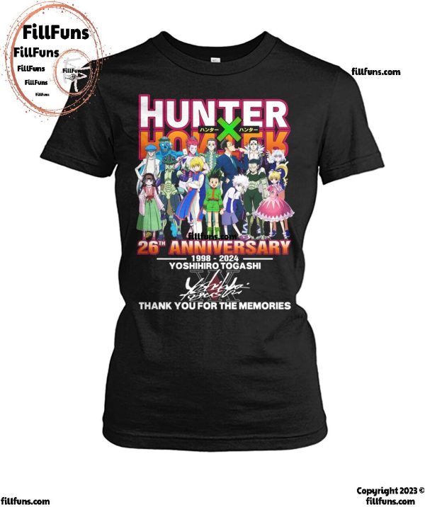 Hunter x Hunter 26th Anniversary 1998-2024 Yoshihiro Togashi Thank You For The Memories T-Shirt