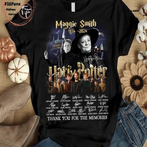 Maggie Smith 1934-2024 Harry Potter Thank You For The Memories T-Shirt