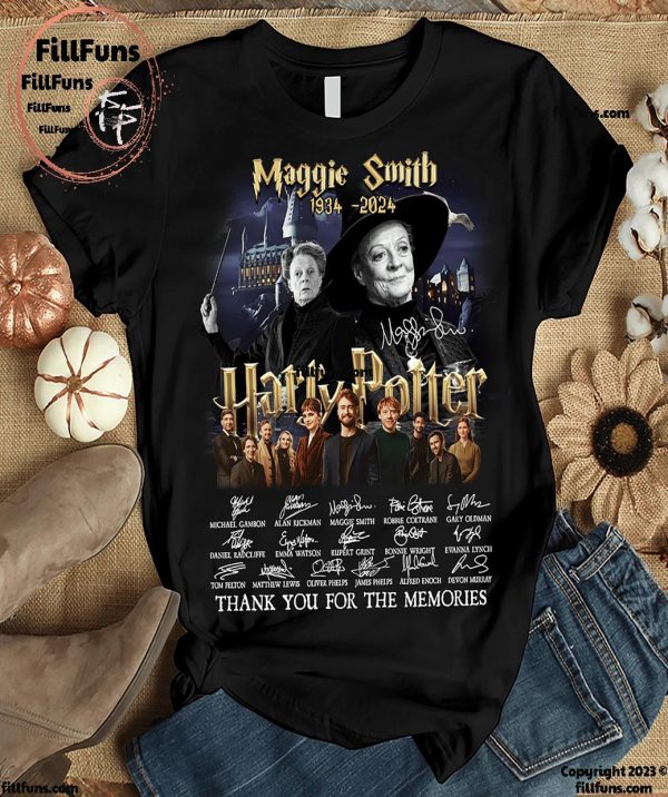 Maggie Smith 1934-2024 Harry Potter Thank You For The Memories T-Shirt