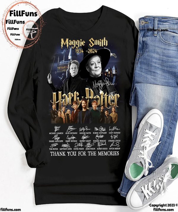 Maggie Smith 1934-2024 Harry Potter Thank You For The Memories T-Shirt