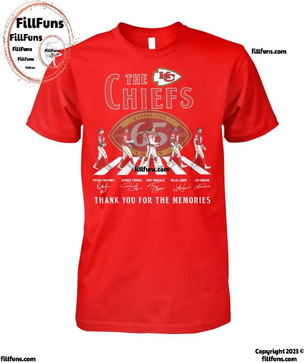 The Kansas City Chiefs 65 Years 1959-2024 Thank You For The Memories T-Shirt