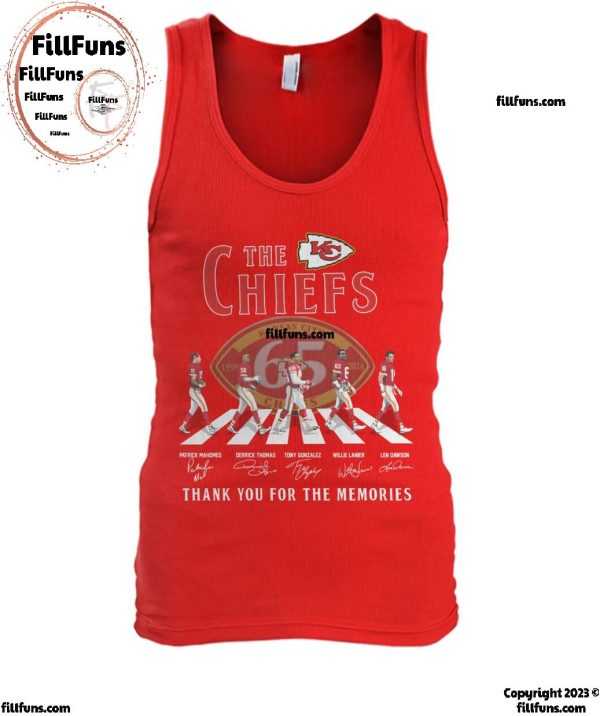 The Kansas City Chiefs 65 Years 1959-2024 Thank You For The Memories T-Shirt