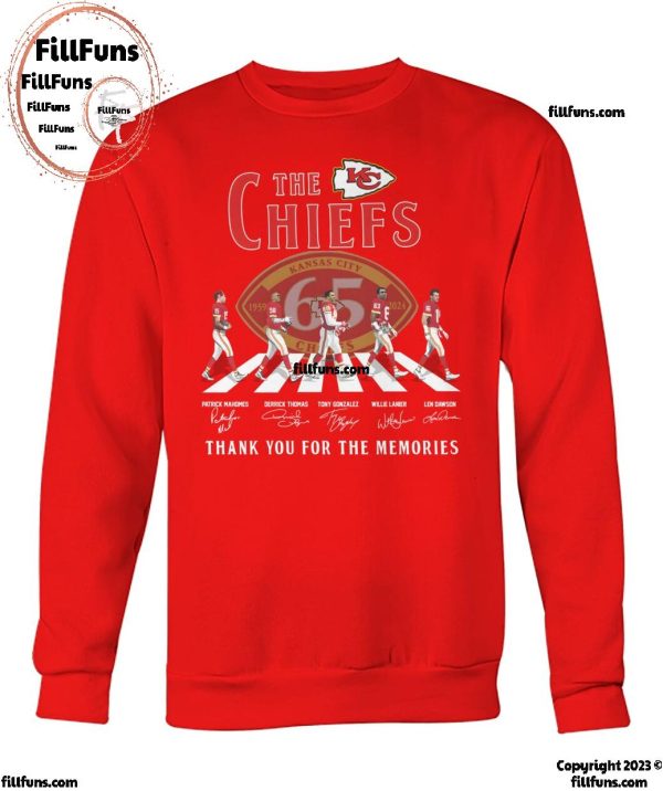 The Kansas City Chiefs 65 Years 1959-2024 Thank You For The Memories T-Shirt