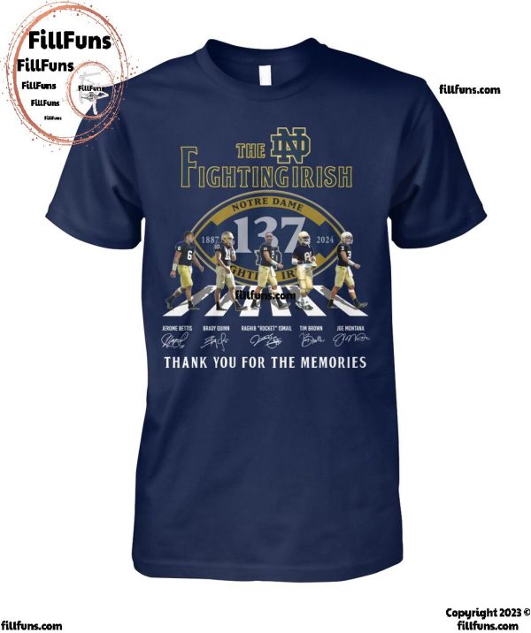 The Notre Dame Fighting Irish Thank You For The Memories T-Shirt