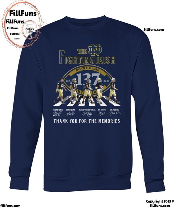 The Notre Dame Fighting Irish Thank You For The Memories T-Shirt