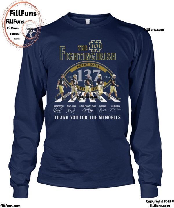 The Notre Dame Fighting Irish Thank You For The Memories T-Shirt