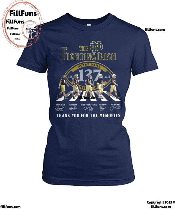 The Notre Dame Fighting Irish Thank You For The Memories T-Shirt